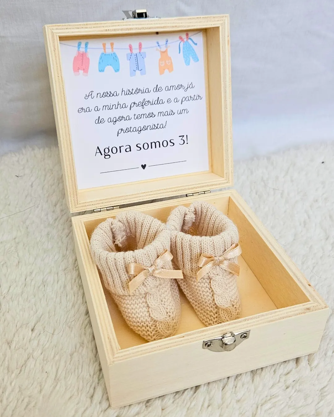 Box de anúncio de gravidez personalizada da AMMA Creative